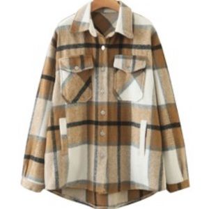 Plaid shirt jacket